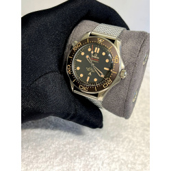 buy Omega sea master co axial brown bazel metal strap super clone replica watches in dubai  at watchesindubai.com