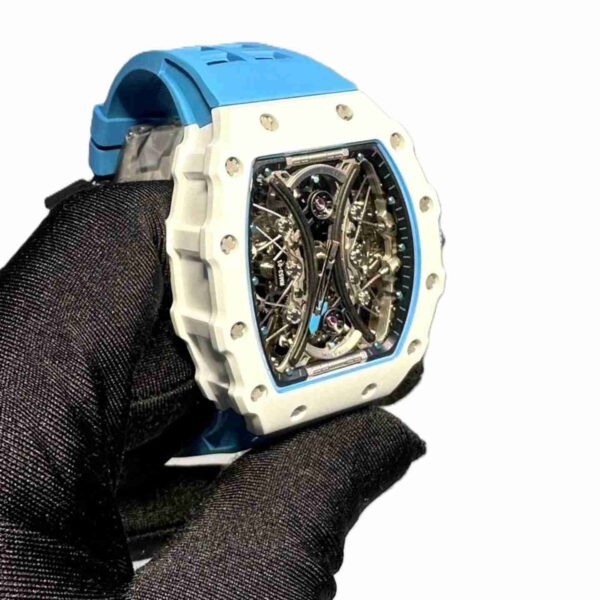 Richard Mille RM 53-01 white bezel with blue strap super clone replica watches in Dubai
