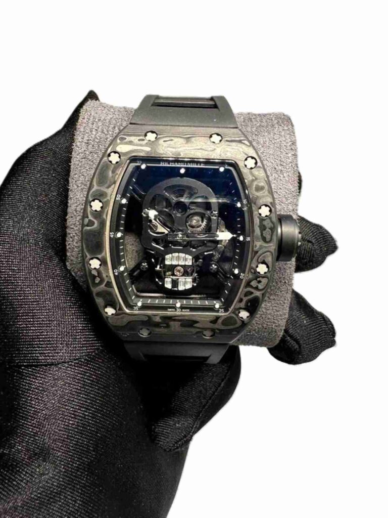 Richard Mille RM52 Skull with carbon working tourbillon Black super clone 1:1 watch