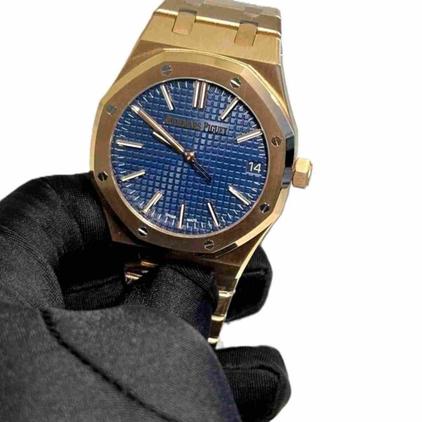 Audemars Piguet Royal Oak Rose Gold BLUE Dial 15500 MODEL super master clone watch