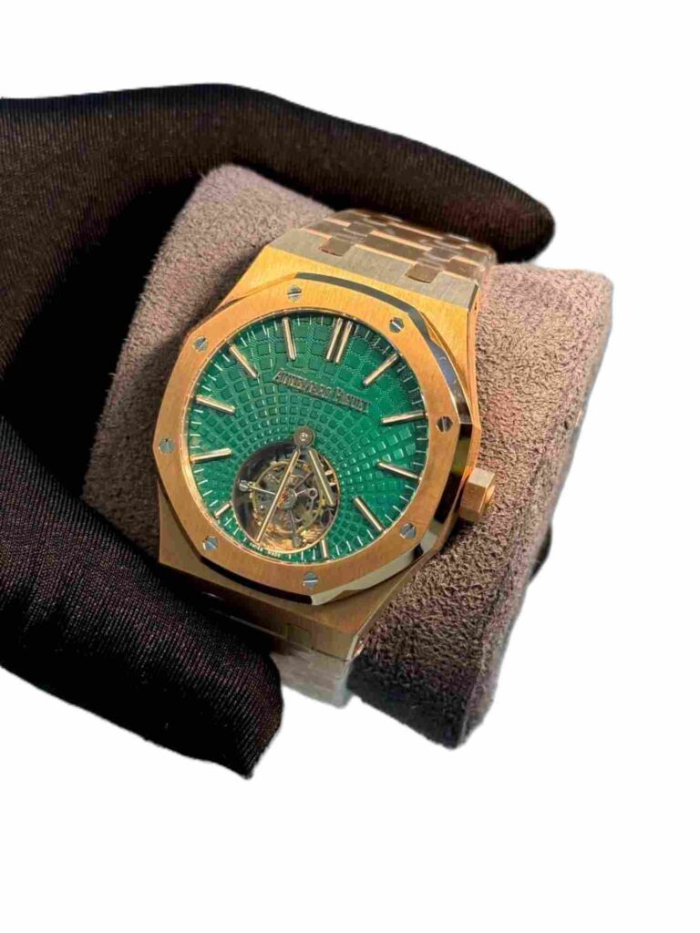 Audemars Piguet Royal Oak TOURBILLON EXTRA-THIN ROSE GOLD GREEN DIAL 1:1 Super clone WATCH