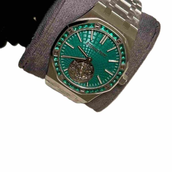 Audemars Piguet Royal Oak Green dial TOURBILLON EXTRA-THIN STONED BEZEL 1:1 Super clone watch