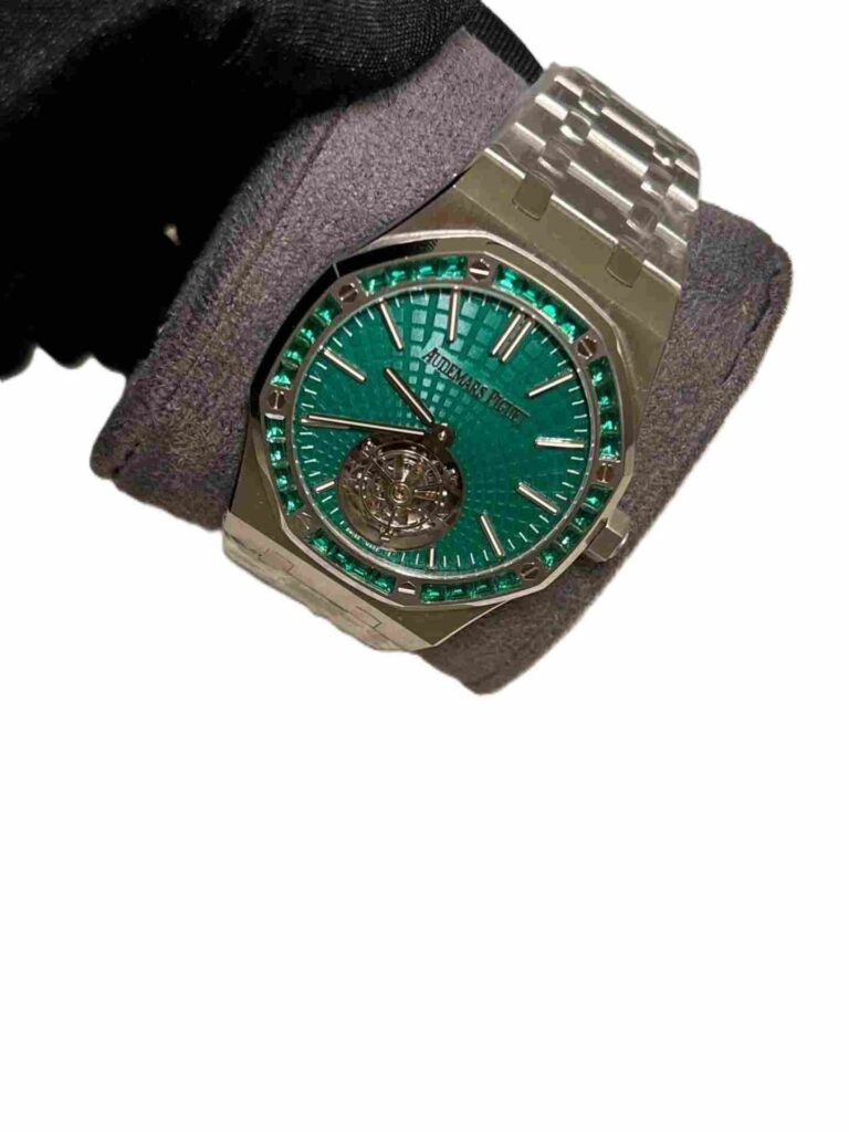 Audemars Piguet Royal Oak Green dial TOURBILLON EXTRA-THIN STONED BEZEL 1:1 Super clone watch