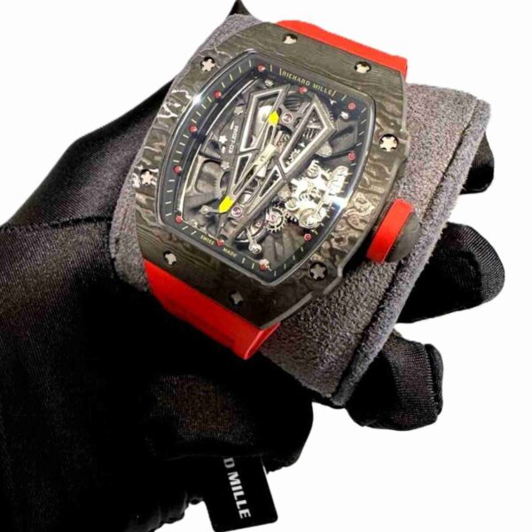 RM 27-03 carbon black with red strap super clone watch