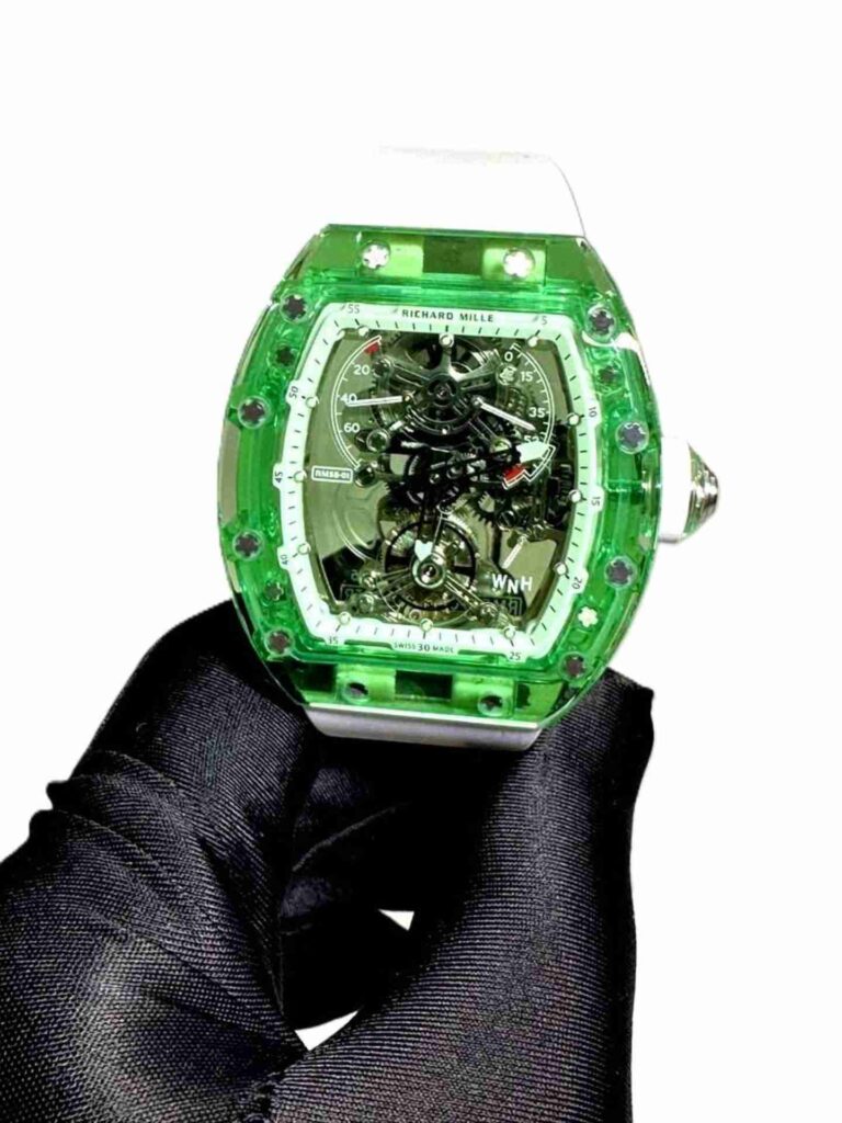 Richard Mille RM 56-01 green sapphire crystal tourbillon complete working super clone watch