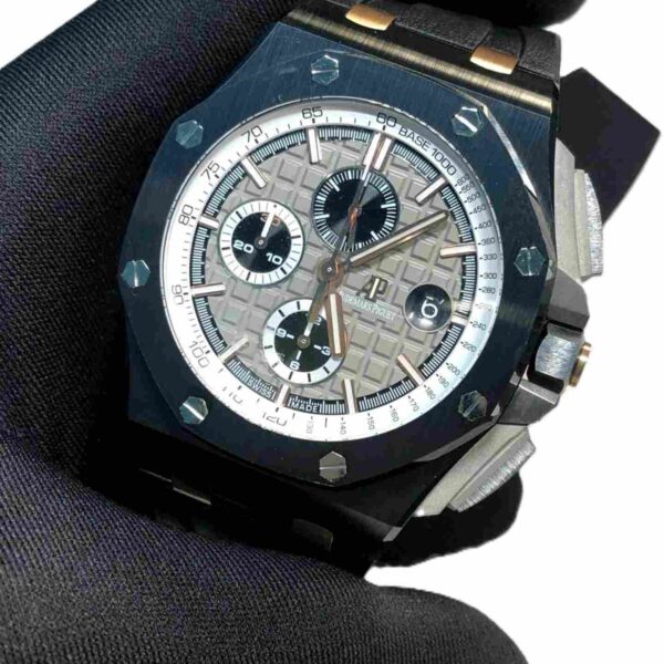 AUDEMARS PIGUET ROYAL OAK OFF SHORE GREY DIAL BLACK RUBBER STRAP SUPER MASTER CLONE WATCH