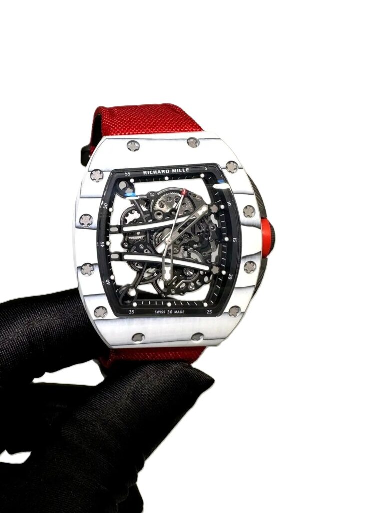Richard Mille RM 61-01 with red velcro strap super clone replica watches in Dubai