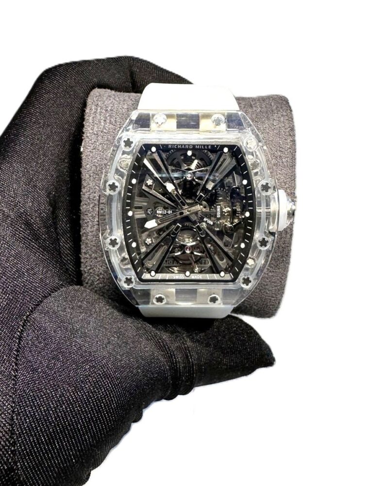 Richard Mille RM 12-01 white transparent Strap super clone 1:1 watches in dubai
