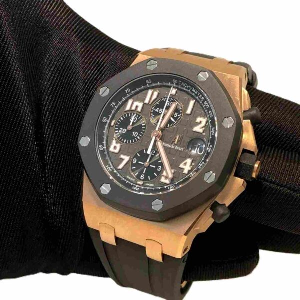 Audemars Piquet Royal Oak Offshore black Dial with rose gold bazel strap 1:1 Super clone watch