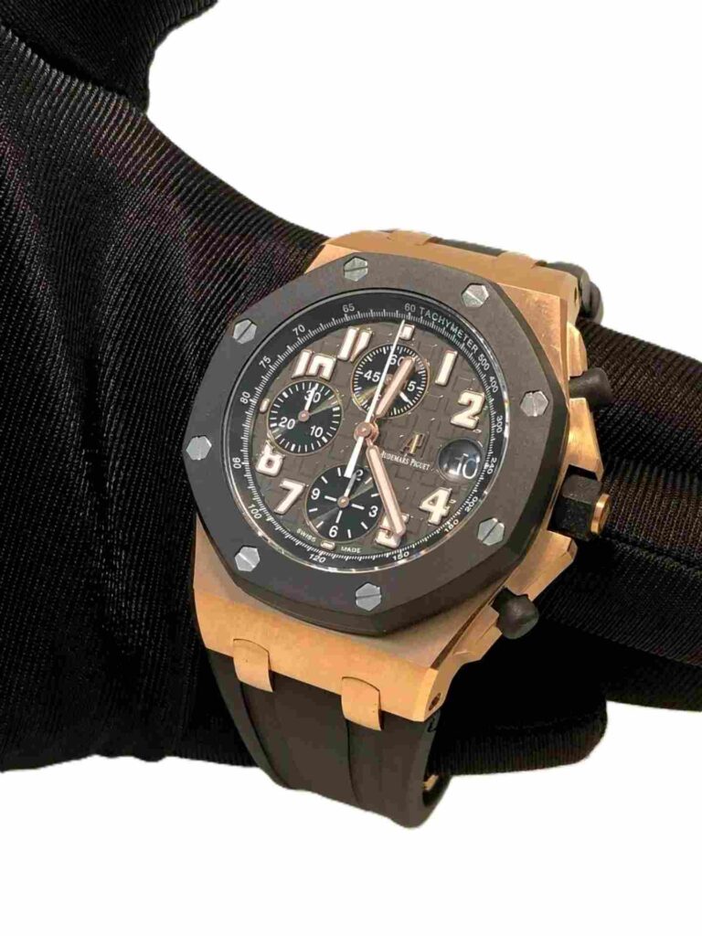 Audemars Piquet Royal Oak Offshore black Dial with rose gold bazel strap 1:1 Super clone watch