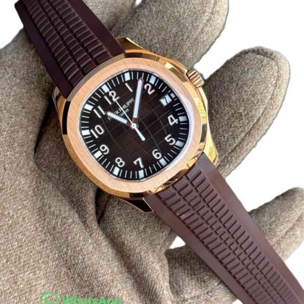 Patek Philippe Aquanaut 5167a BROWN STRAP SLIM SUPER CLONE WATCHES IN DUBAI