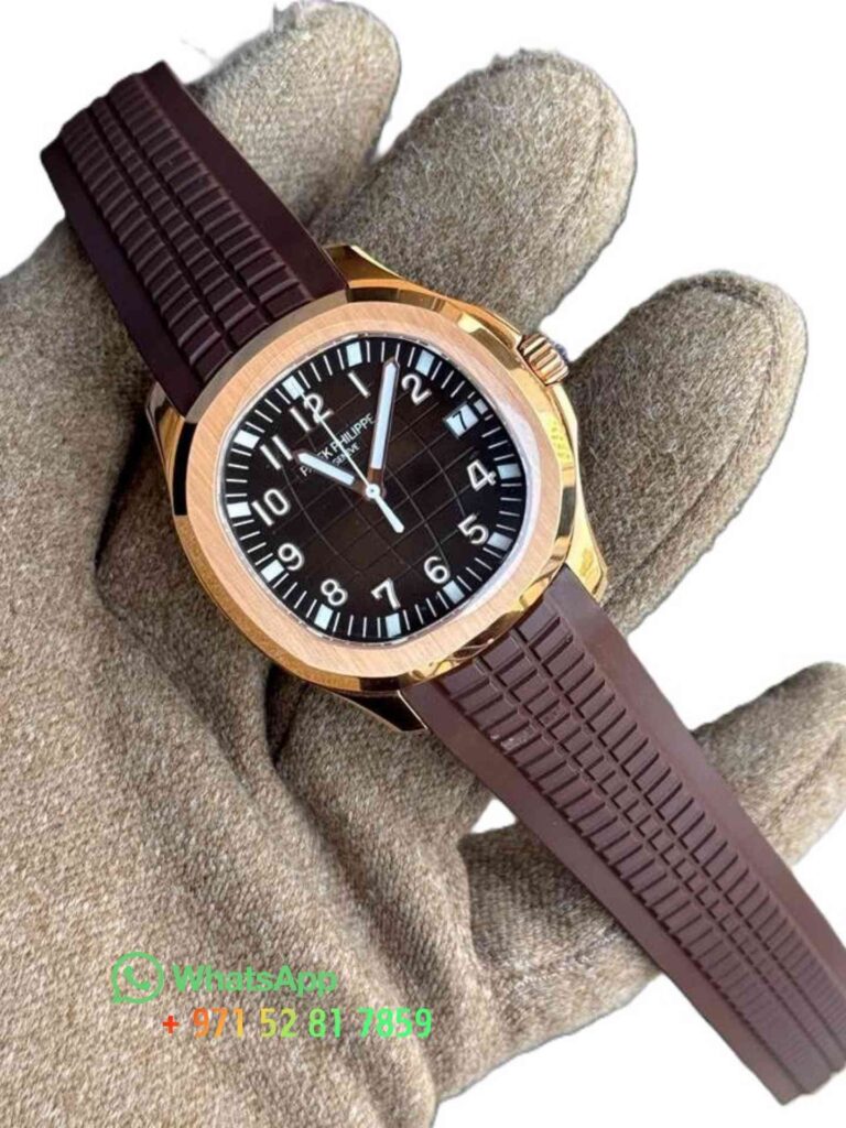 Patek Philippe Aquanaut 5167a BROWN STRAP SLIM SUPER CLONE WATCHES IN DUBAI