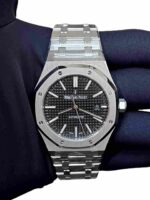 Audemars Piguet Royal Oak black Dial 15400 model super master clone watch