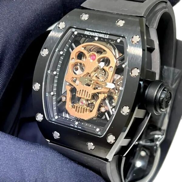 Richard Mille RM52 Skull working tourbillon Black super clone 1:1 watch
