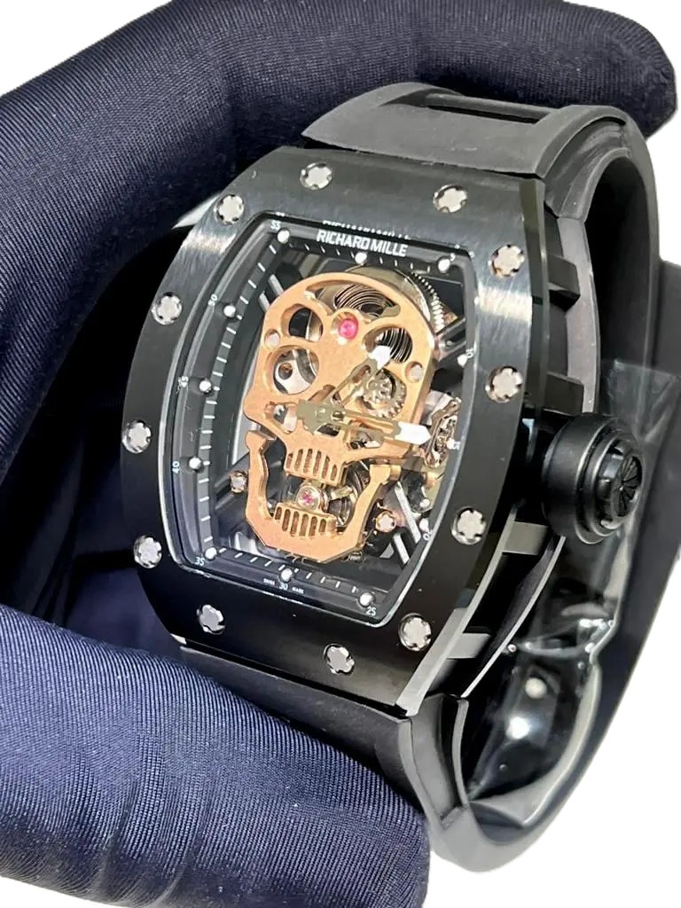 Richard Mille RM52 Skull working tourbillon Black super clone 1:1 watch