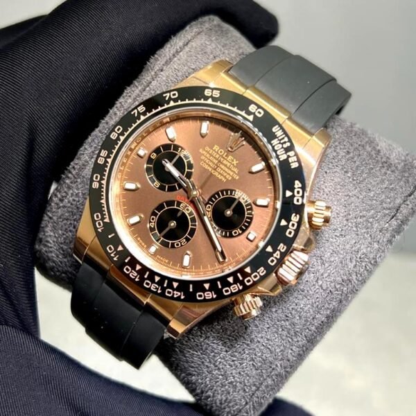 Rolex Cosmograph Daytona brown Dial rubber strap super clone watches in dubai