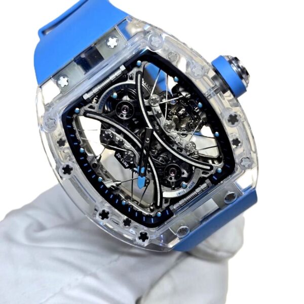 Richard Mille RM 53-02 Tourbillon Sapphire whit blue strap super clone 1:1 watch