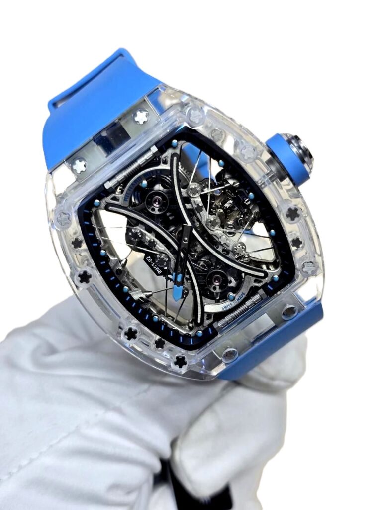 Richard Mille RM 53-02 Tourbillon Sapphire whit blue strap super clone 1:1 watch