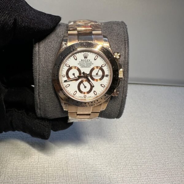 Rolex Cosmograph Daytona White Dial Rose Gold