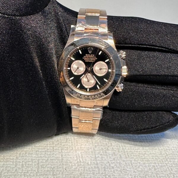 Replica Rolex Cosmograph Daytona 18K Rose Gold Black Dial