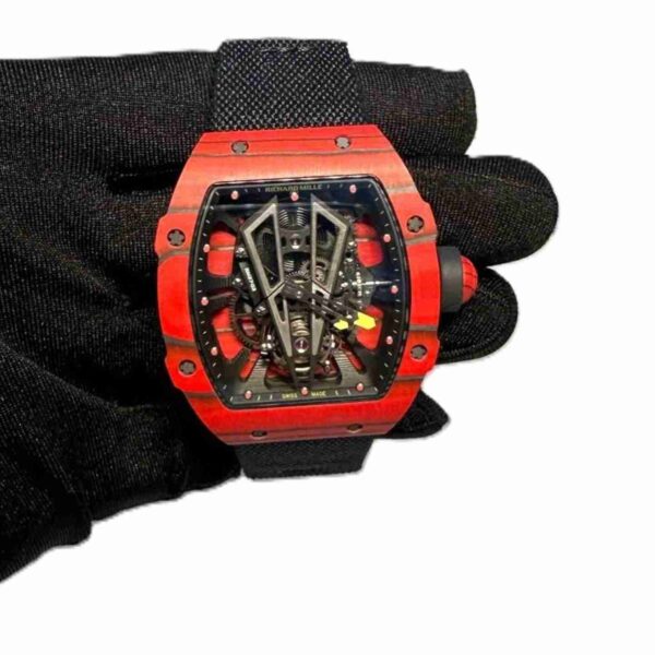 RICHARD MILLE RM 27-03 Red bazel with Black Velcro strap super Clone 1:1 watch with working tourbillon