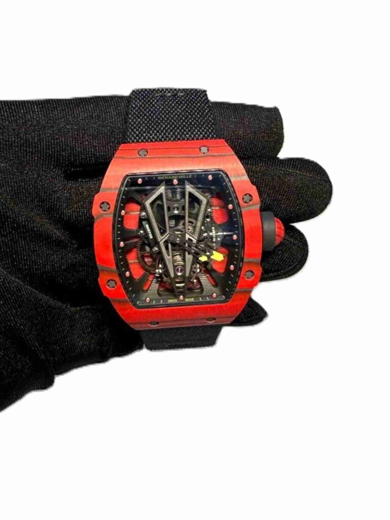 RICHARD MILLE RM 27-03 Red bazel with Black Velcro strap super Clone 1:1 watch with working tourbillon