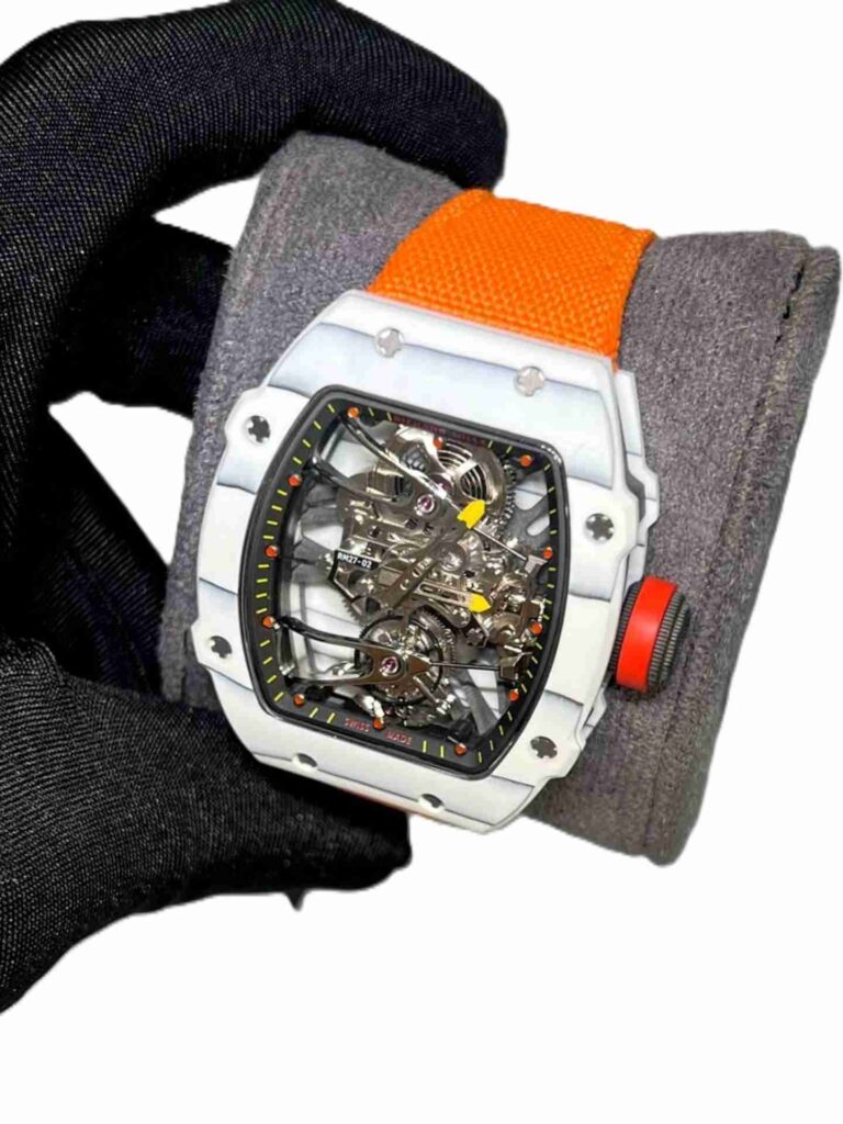 Richard Mille RM 27-02 with orange velcro strap super clone replica watches in Dubai