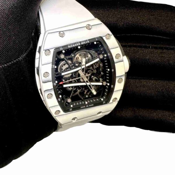 Richard Mille RM 61-01 Skeleton Dial white Carbon with white strap super clone watch