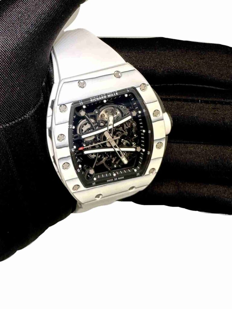 Richard Mille RM 61-01 Skeleton Dial white Carbon with white strap super clone watch