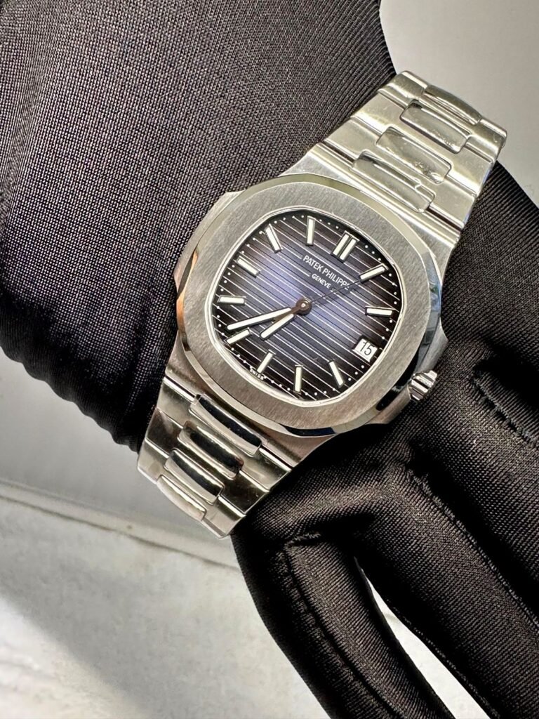 PATEK PHILIPPE NAUTILUS BLACK BLUE DIAL SLIM SUPER CLONE WATCHES IN DUBAI