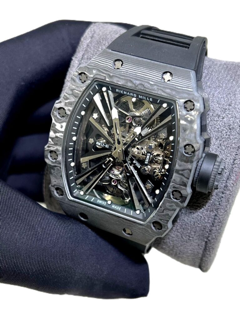 Richard Mille RM 12-01 with black rubber strap super clone replica watches in Dubai