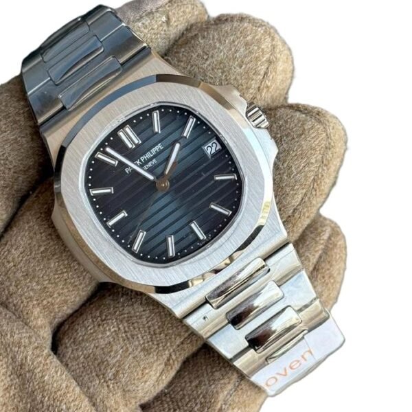 PATEK PHILIPPE NAUTILUS BLACK BLUE DIAL SLIM SUPER CLONE WATCHES IN DUBAI