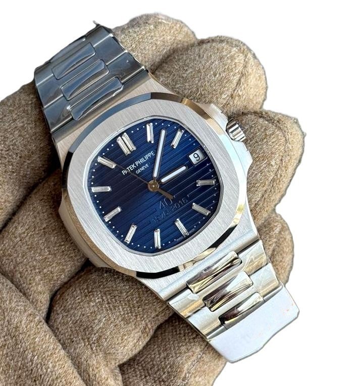 PATEK PHILIPPE NAUTILUS 40TH ANNIVERSARY EDITION BLUE DIAL SWISS SUPER CLONE WATCH