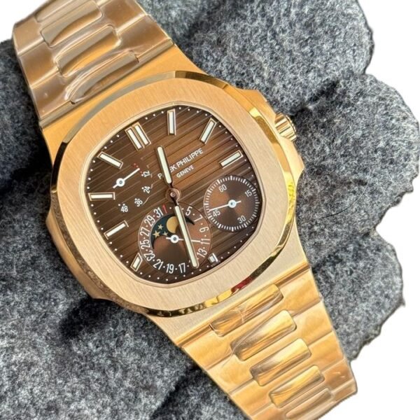 Patek Philippe Nautilus 5712/1R-001 ROSE GOLD SWISS SUPER CLONE WATCH COMPLETE WORKING