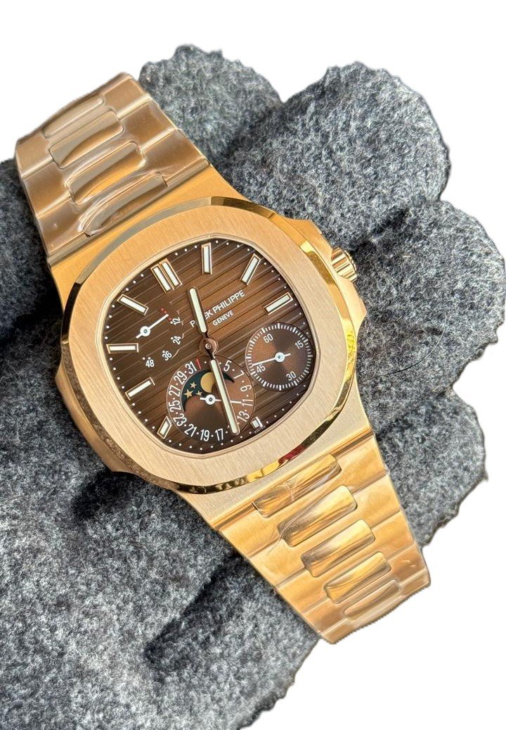 Patek Philippe Nautilus 5712/1R-001 ROSE GOLD SWISS SUPER CLONE WATCH COMPLETE WORKING