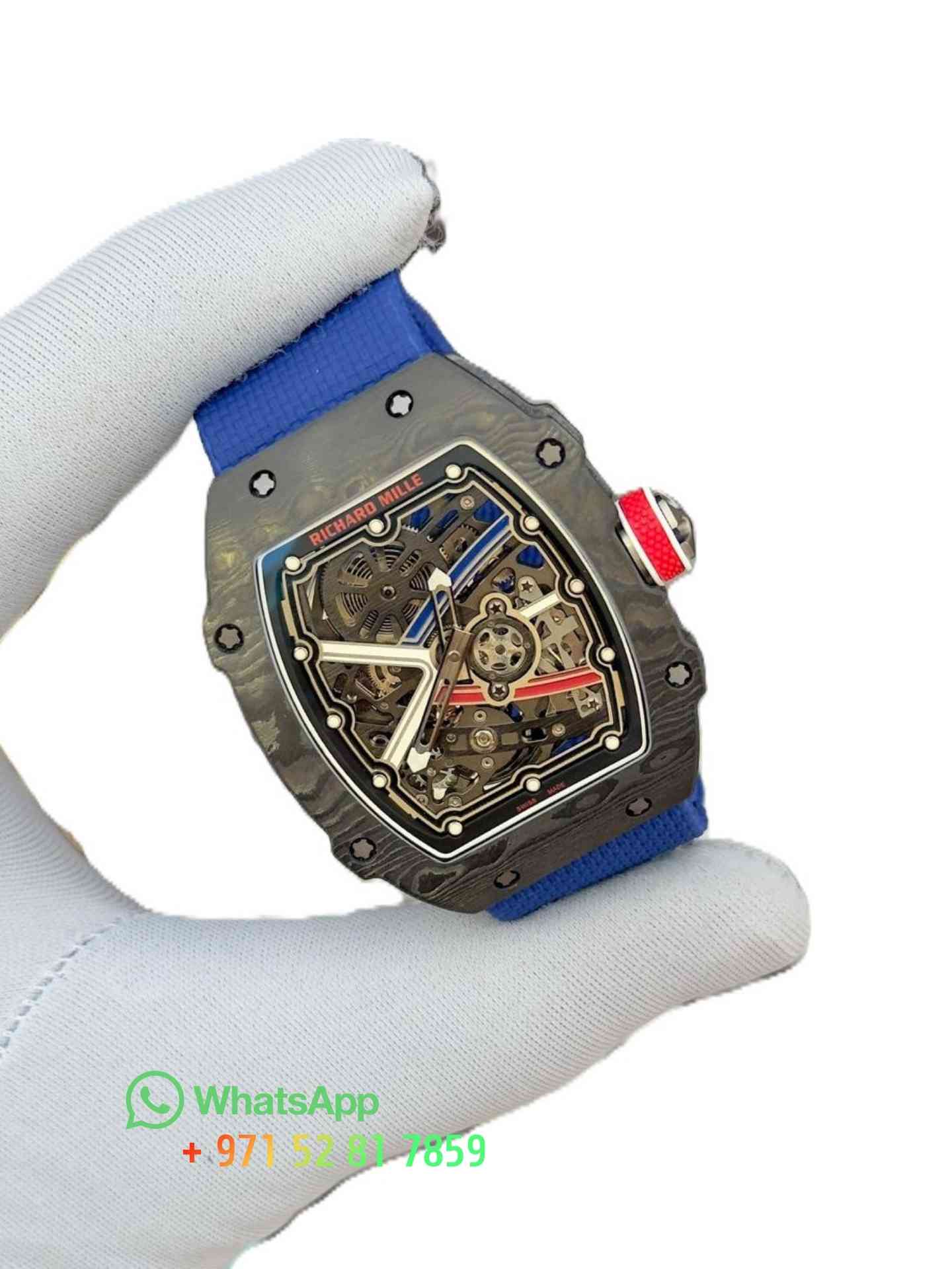 Richard Mille RM67-02 Sebastien Ogier carbon case super clone watch complete working Richard Mille RM67-02 Sebastien Ogier carbon case super clone watch complete working