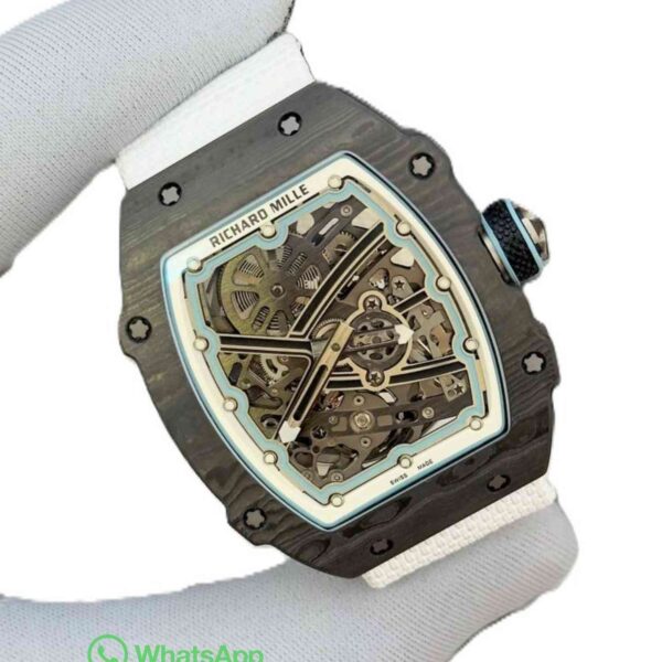 Richard Mille RM67-02 white strap with carbon super clone watches in dubai complete working