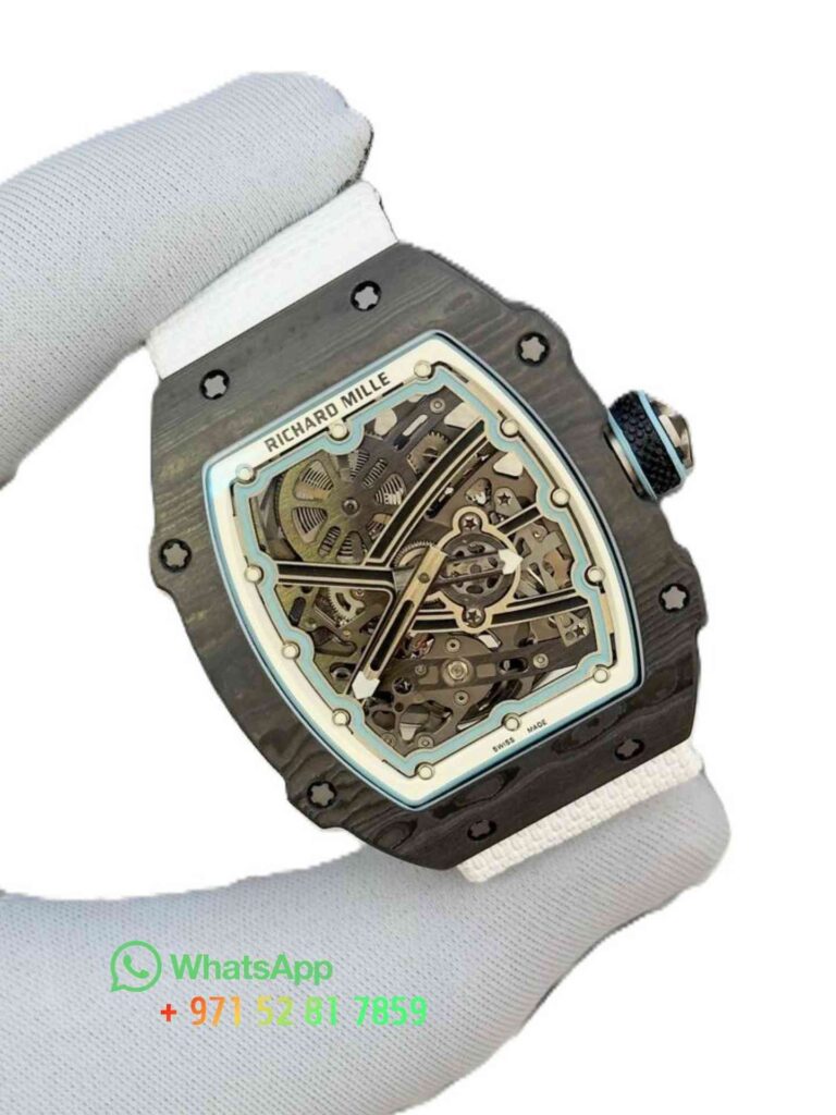 Richard Mille RM67-02 white strap with carbon super clone watches in dubai complete working