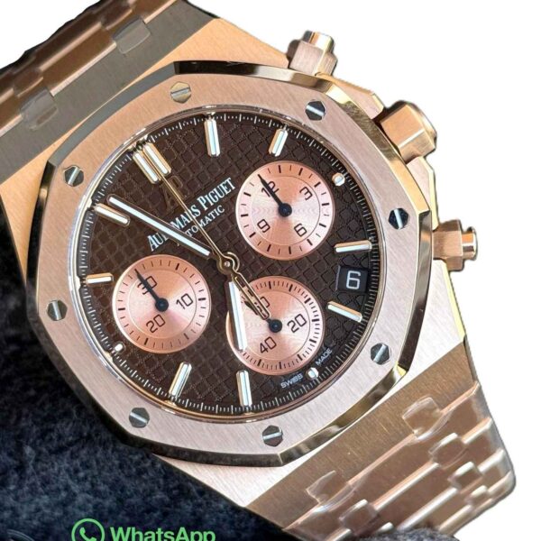 Audemars Piguet Royal Oak Rose gold brown dial chronograph 1:1 super clone watch