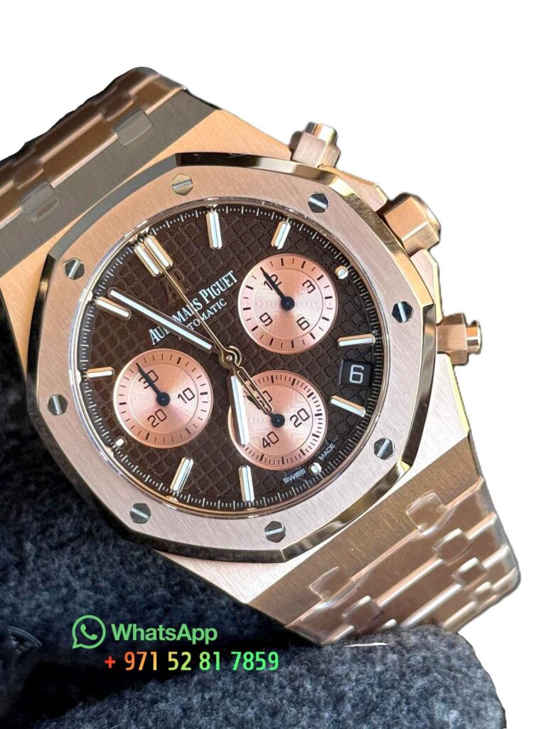 Audemars Piguet Royal Oak Rose gold brown dial chronograph 1:1 super clone watch